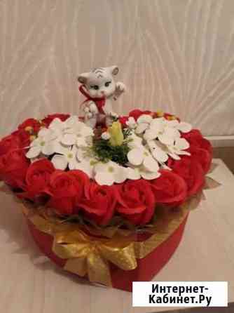 Сердце из мыльных роз с символом 2022 г Брянск