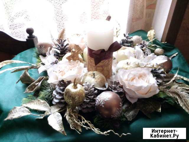 Икебана новогодняя Горячеводский - изображение 1