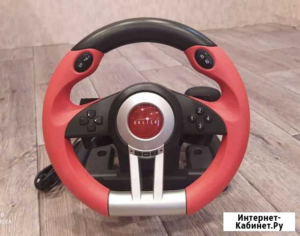 Игровой руль с педалями Железногорск - изображение 1