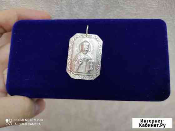 Серебряная иконка Николай Чудотворец Георгиевск