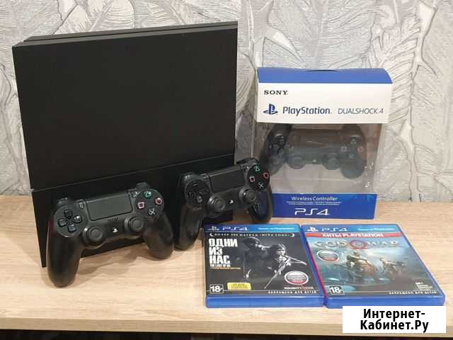 Sony PS4 500gb + 3 джойстика + 3 диска Белгород - изображение 1