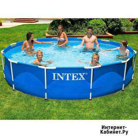 Каркасный бассейн intex 3,66x76 с насосом Барнаул