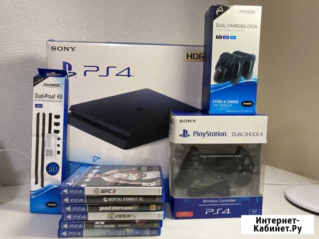 Sony playstation 4 slim 1 tb с большим комплектом Волгоград - изображение 1