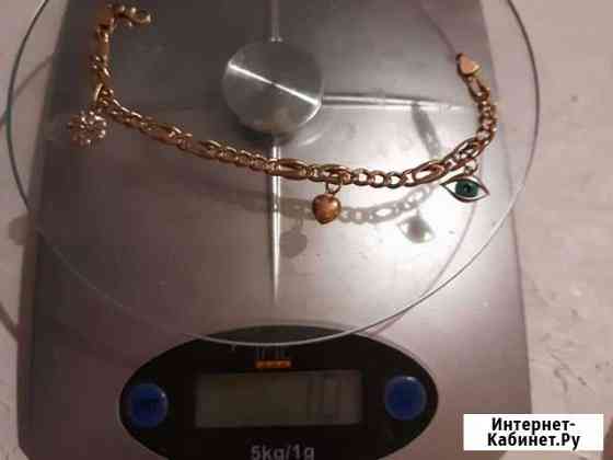 Золотой браслет с подвесками Калининград