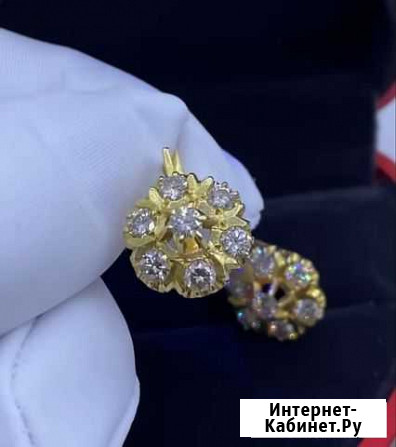 Золотые серьги с бриллиантами Нижний Новгород - изображение 1