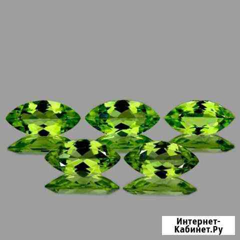 Хризолит, Оливин, Перидот натуральный 2,72Ct 5шт Химки