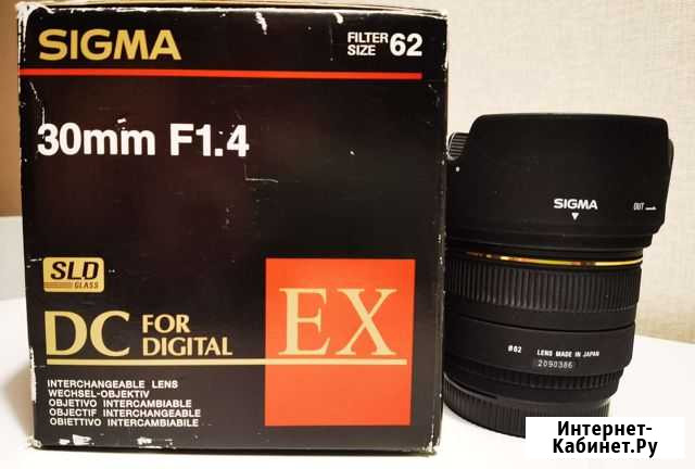 Объектив Sigma DC 30 mm f/ 1.4 EX Sony А Калуга - изображение 1