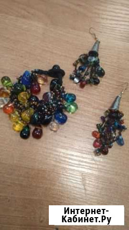 Серьги и браслет Муранское стекло. Отличный подаро Санкт-Петербург - изображение 1