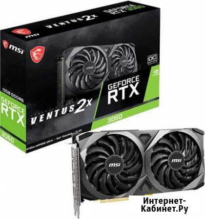 Видеокарта MSI GeForce RTX 3060 ventus 2X OC (LHR) Чебоксары - изображение 1