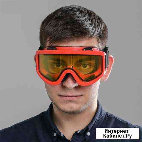 Очки-маска с двойной линзой для сноубординга, лыж Красноярск