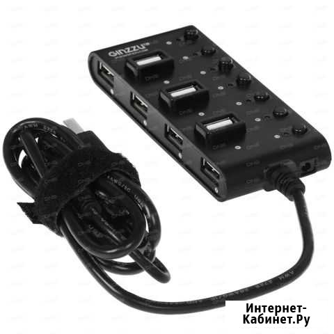 USB-разветвитель ginzzu GR-487UAB Псков - изображение 1