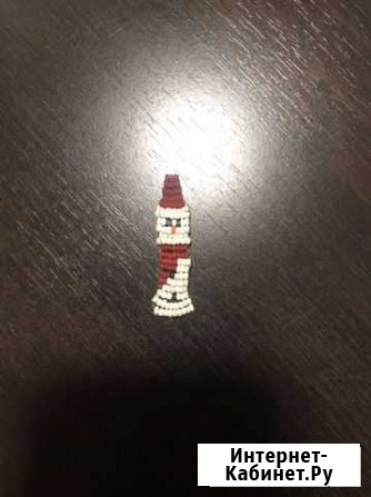 Снеговик из бисера ручной работы (ёлочная игрушка) Ярославль - изображение 1