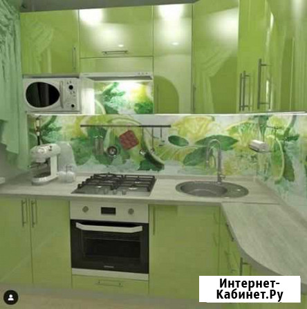 Кухонный гарнитур зеленый Курск - изображение 1