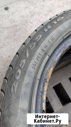 Шины 205 55 16 летние бу pirelli Киров - изображение 1