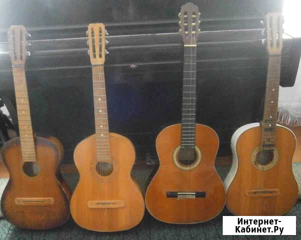 Гитара винтажная времен СССР, требует ремонта Ейск - изображение 1
