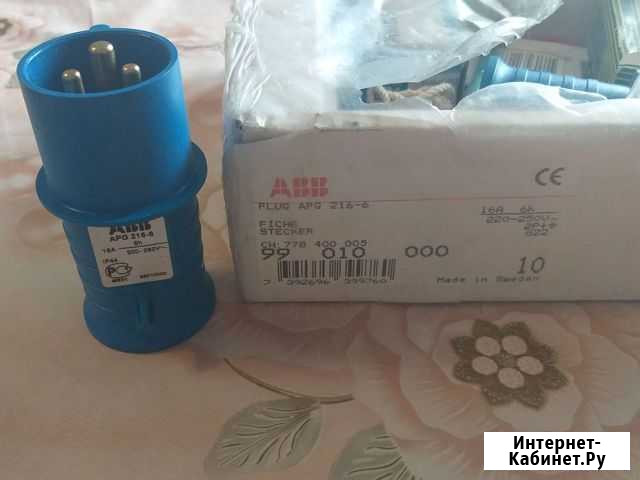 Вилка APG 216-6 16а 6 h Самара - изображение 1