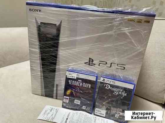 Sony PlayStation 5 с дисководом ростест/чек + игры Чехов