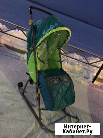 Коляска-санки с 2 колесиками Самара - изображение 1