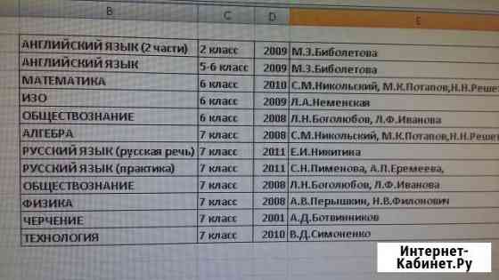 Школьные учебники 2, 5, 6, 7 класс Пятигорск