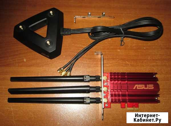 Сетевая карта Asus PCE-AC68 WiFi PCI-Ex1 Челябинск - изображение 1
