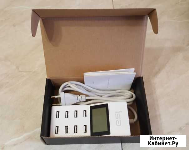 Сетевое зарядное устройство 8 USB, 8A c дисплеем Волхов - изображение 1