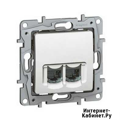 Компьютерная розетка 2хrj45 кат. 5е UTP c рамкой Выборг - изображение 1