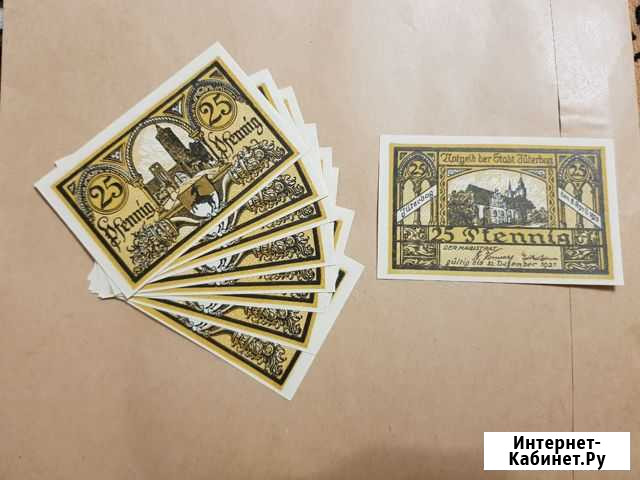 25 пфеннигов 1921 год UNC Германия Йютерборг Армавир - изображение 1