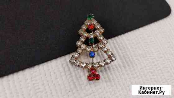 Винтажная брошь елочка из кристаллов. 60е США Санкт-Петербург