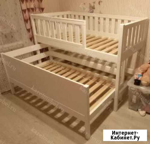 Двухъярусная кровать из массива+ матрацы Петрозаводск - изображение 1