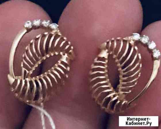 Золотые серьги новые Старый Оскол