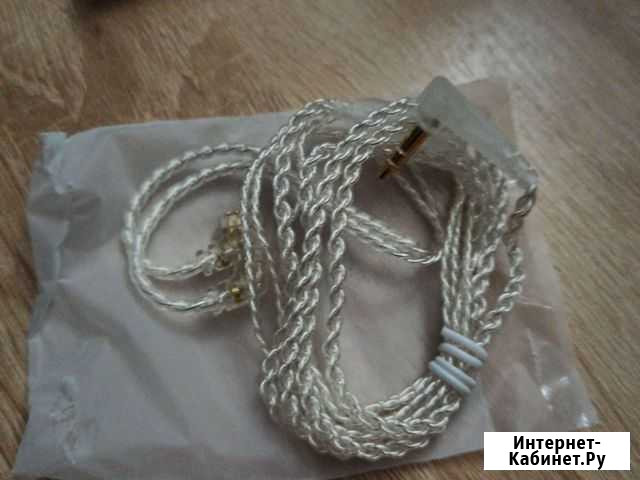 Кабель для наушников 2 pin KZ посеребренный Екатеринбург - изображение 1