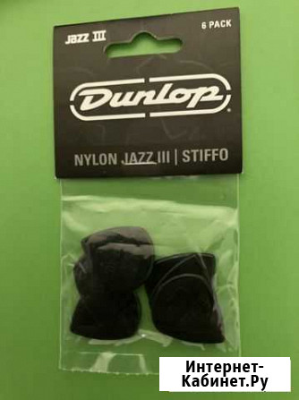 Медиаторы Dunlop Jazz III 6 штук Рыбинск - изображение 1