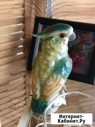 Светильник ночник фарфоровый Попугай, гдр Новосибирск - изображение 1