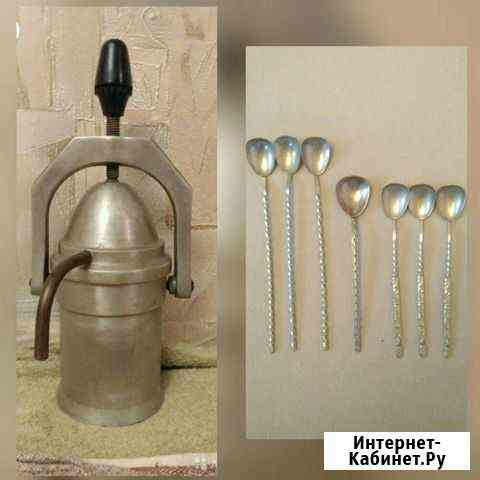 Гейзерная кофеварка СССР мельхиор Омск