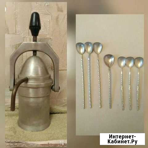 Гейзерная кофеварка СССР мельхиор Омск - изображение 1