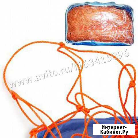 Сетка футбольная (для ворот 7,32х2,44м, оранж.) Курск - изображение 1