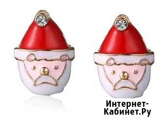 Сережки-гвоздики санта клаус,новые Хабаровск - изображение 1