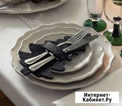Тарелки и 4 ёлки из фетра HM home Киров - изображение 1