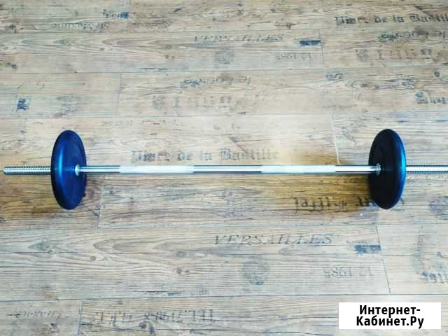 Штанга 25 кг Обрезиненные диски Barbell Чита - изображение 1
