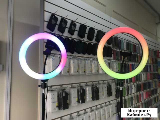 Кольцевая лампа новая со штативом 45см RGB Нижний Новгород - изображение 1