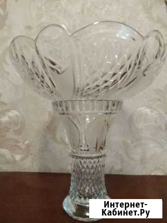 Ваза разборная, хрусталь СССР Астрахань - изображение 1