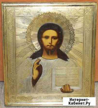 Икона Господь Вседержитель Штихельный Оклад Рыбинск
