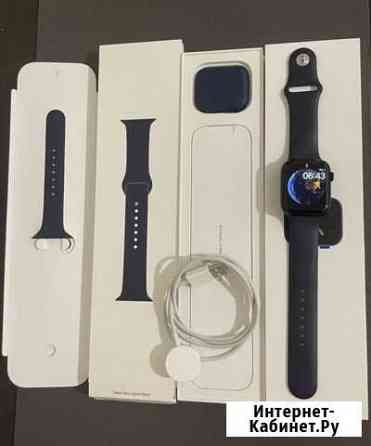 Смарт-часы Apple watch 6 синие с ремешком Мегион