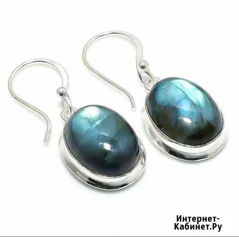 Серьги натуральный лабрадорит Санкт-Петербург - изображение 1