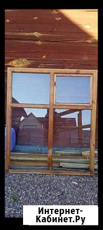 Продам деревянное окно размеры 1100*510 в хорошем Иркутск - изображение 1