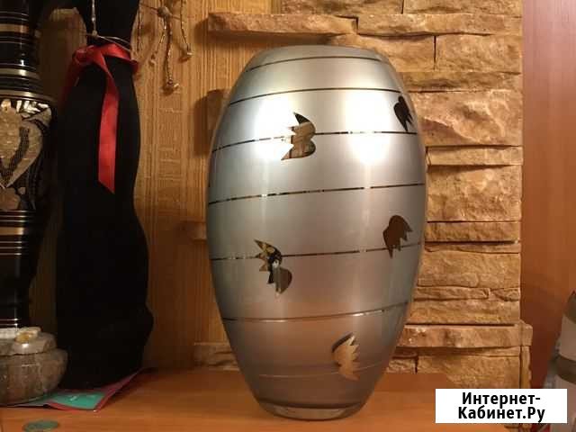 Ваза чешская, стекло, 31,5 см Казань - изображение 1