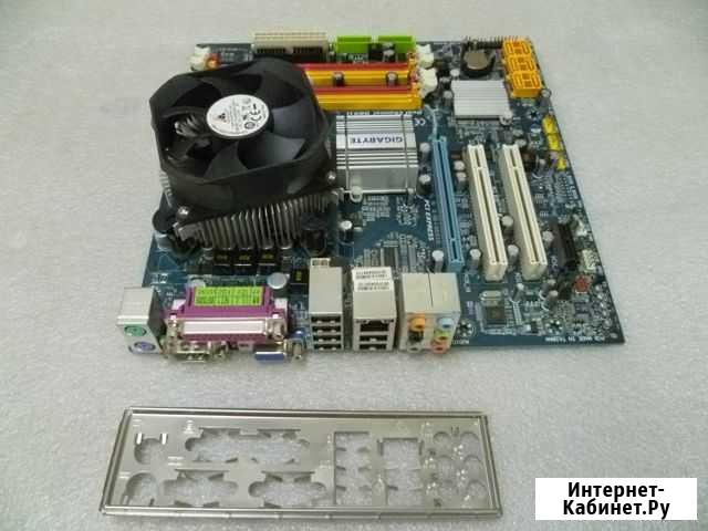 Материнская плата Gigabyte GA-Q35M-S2 с E8400 Красноярск - изображение 1