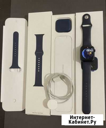 Смарт-часы Apple watch 6 синие с ремешком Мегион - изображение 1