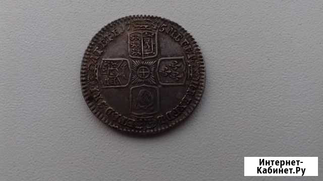 1 шиллинг 1745 год,Англия,Георг II,lima,XF Королев - изображение 1
