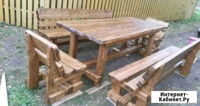 Столы и скамейки из дерева. Мебель из массива Ульяновск - изображение 1